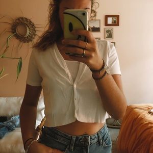 brandy button down short sleeve